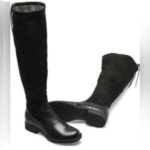 Born Black Leather Womens Laguna Leather Closed Toe Knee High Fashion Boots 7.5